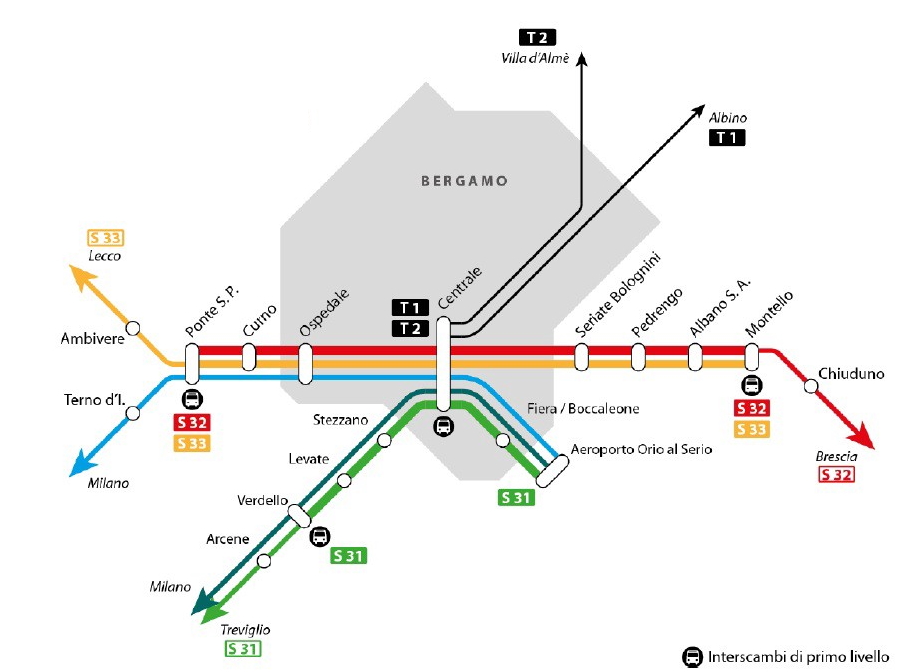Bergamo PUMS mappa