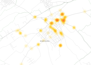 Monterono di Lecce PGTU Heat Map Incidenti